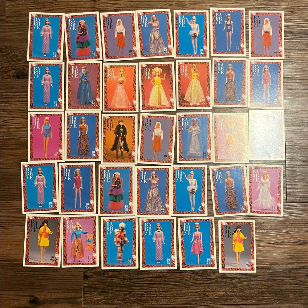 Vintage Fashion Trading Cards Set